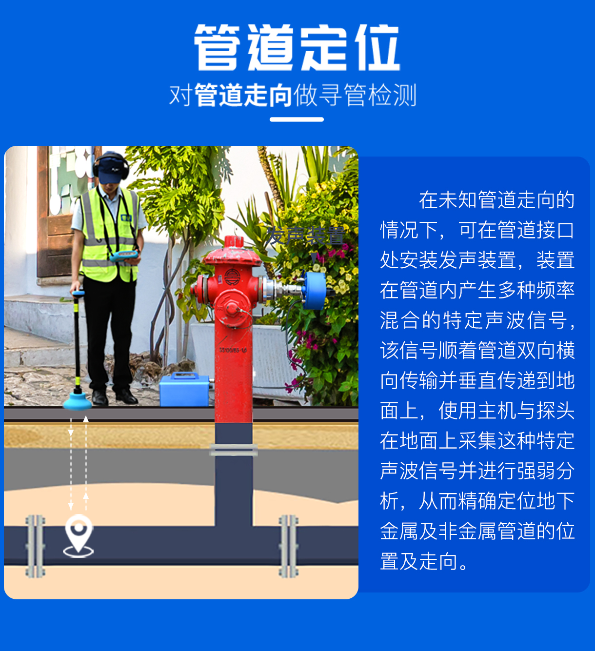 多功能无线测漏仪管道走向寻管检测