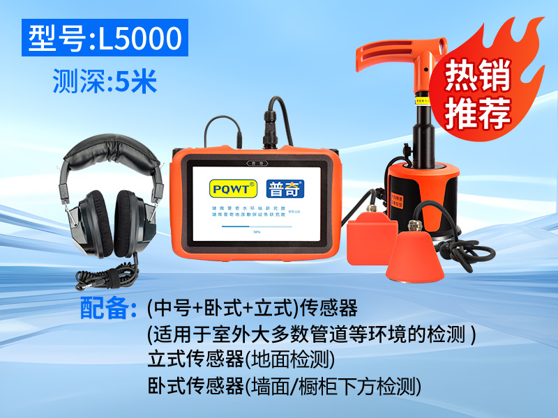 普奇L5000室内/外网漏水检测仪（三探头）